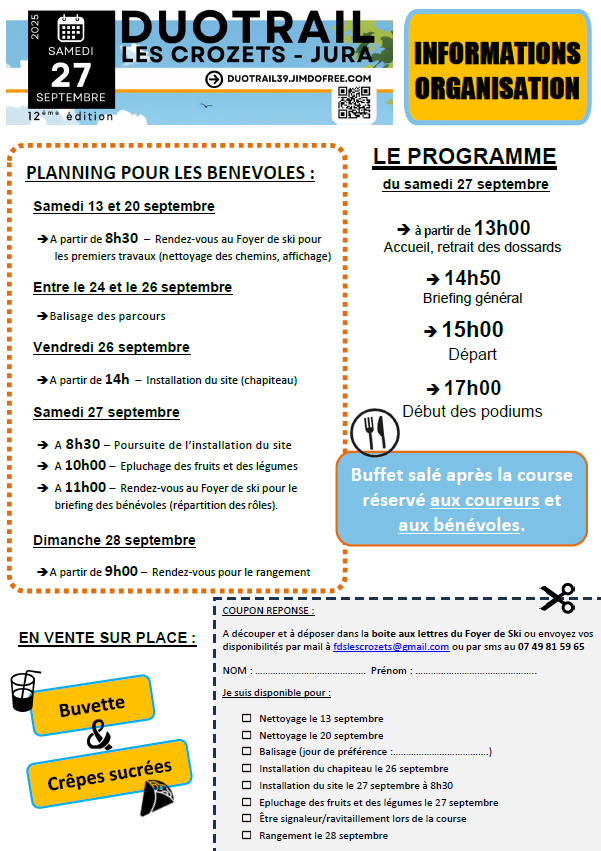 Appel à bénévoles - Duotrail 2025